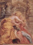 Peter Paul Rubens Peace and Plenty Embracing (mk01) oil on canvas